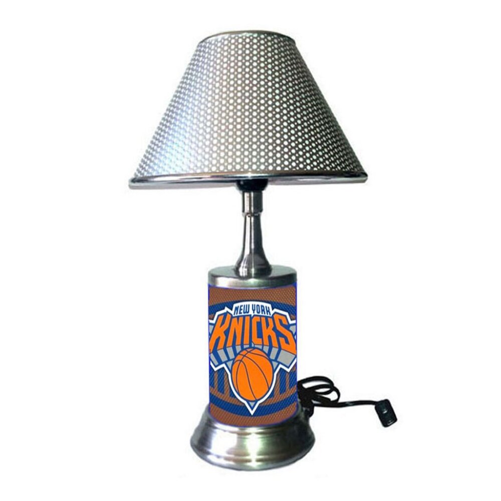 NY New York Knicks table lamp with chrome finish shade